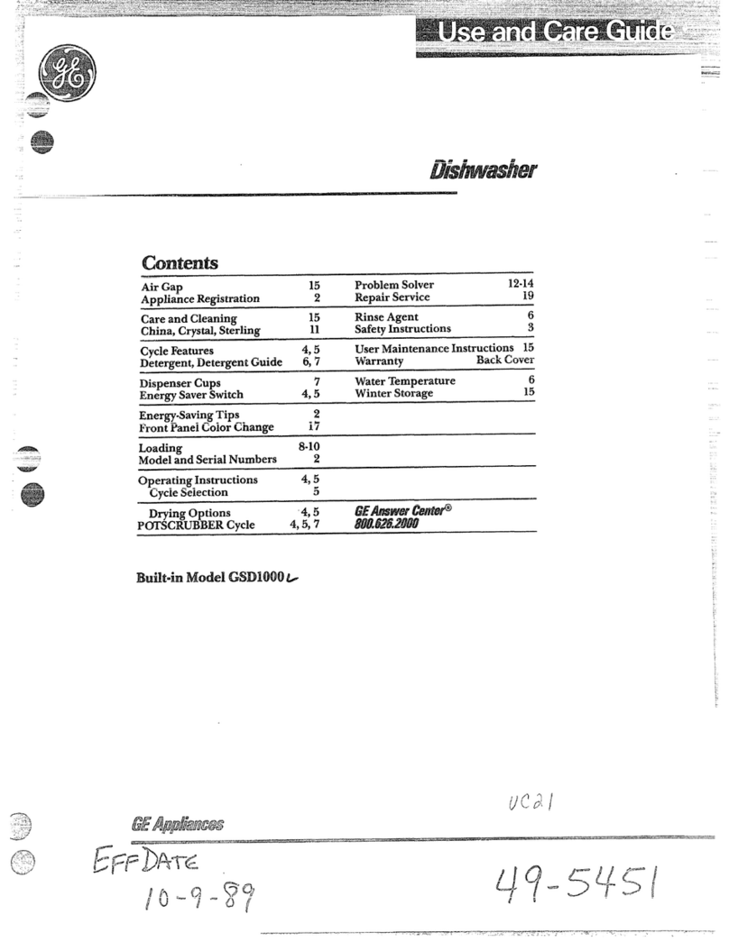 GE GSD1000 series User manual