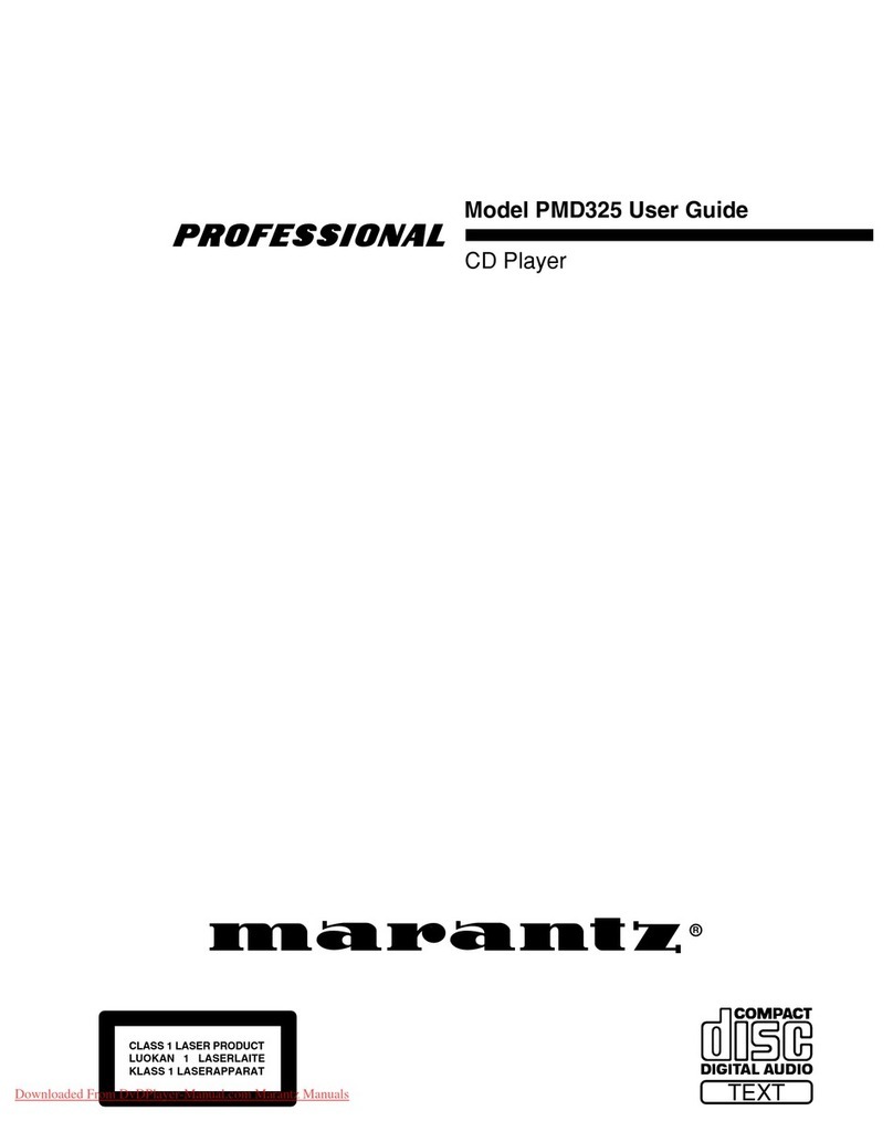 Marantz Professional PMD325 User manual
