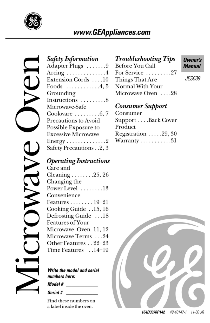 GE JES639 owner's manual