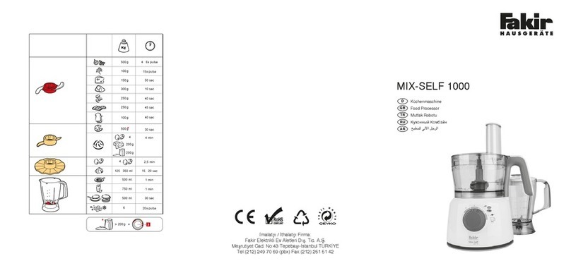 Fakir MIX-SELF 1000 operating instructions