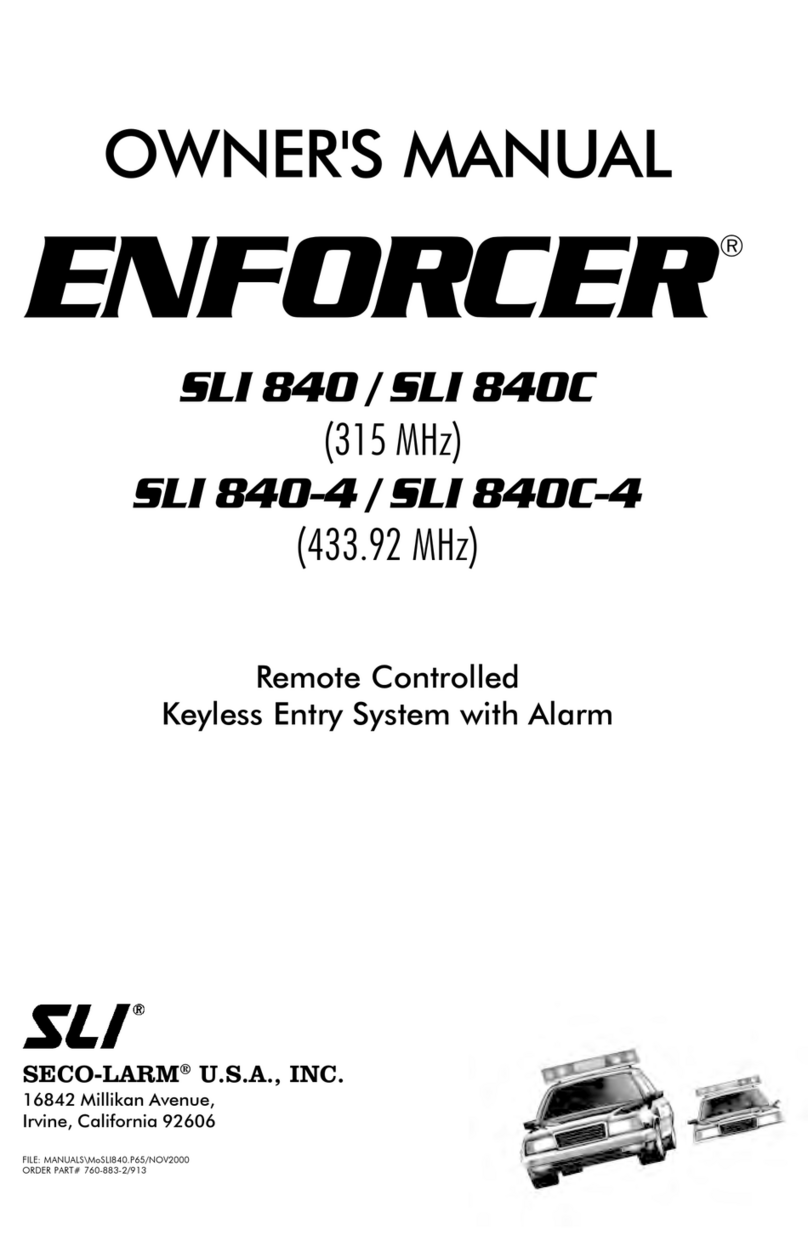ENFORCER SLI 840 User manual
