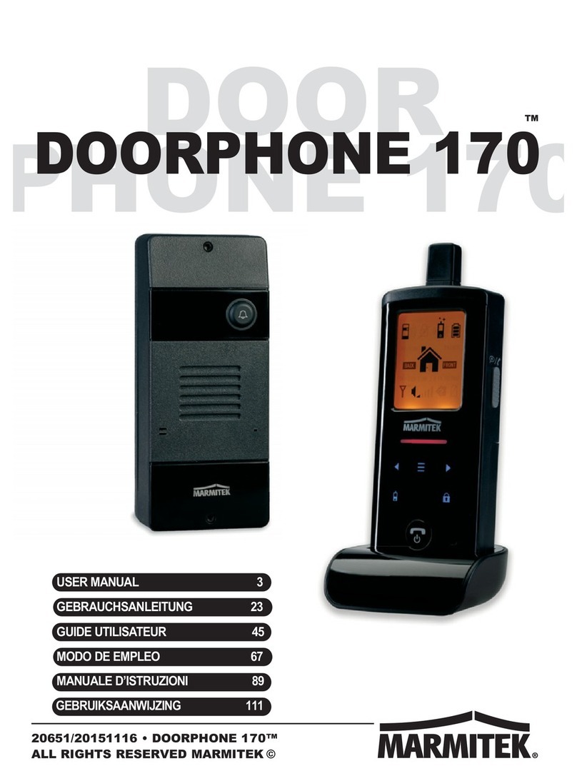 Marmitek DOORPHONE 170 User manual Marmitek DOORPHONE 170 User manual