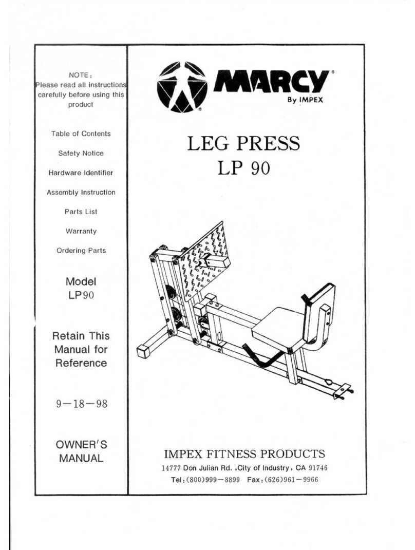 Marcy LP 90 User manual