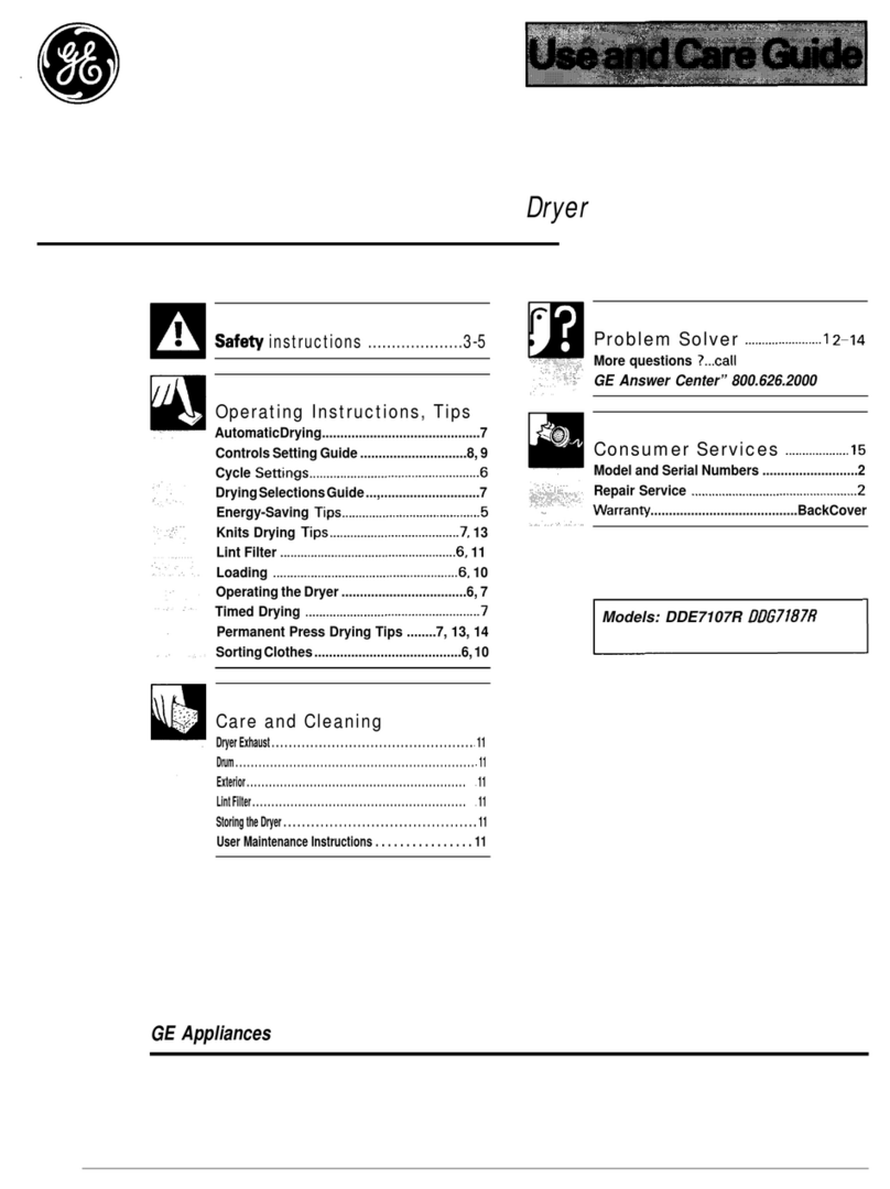 GE DDE7107R User manual