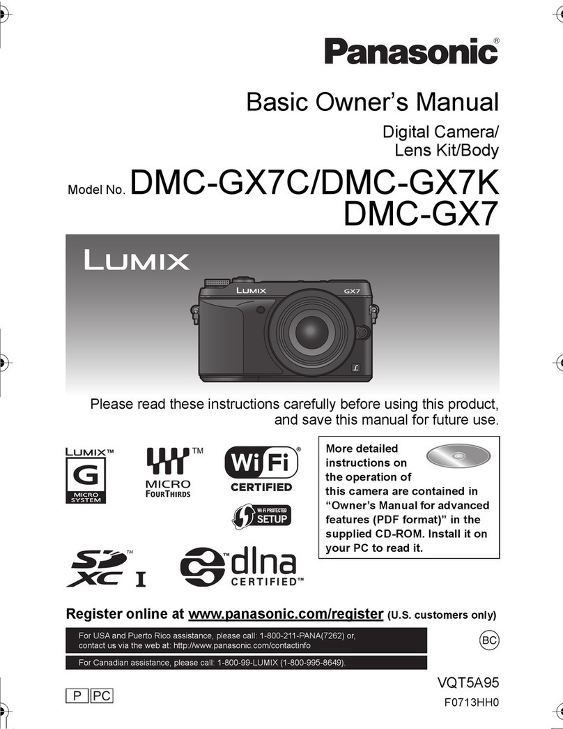 Panasonic Lumix DMC-GX7C Installation and service instructions
