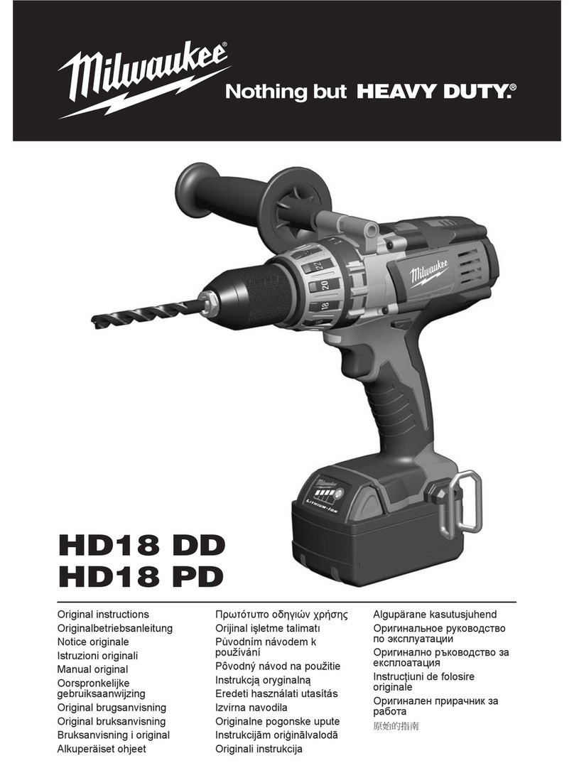 Milwaukee HD18 DD Original instructions