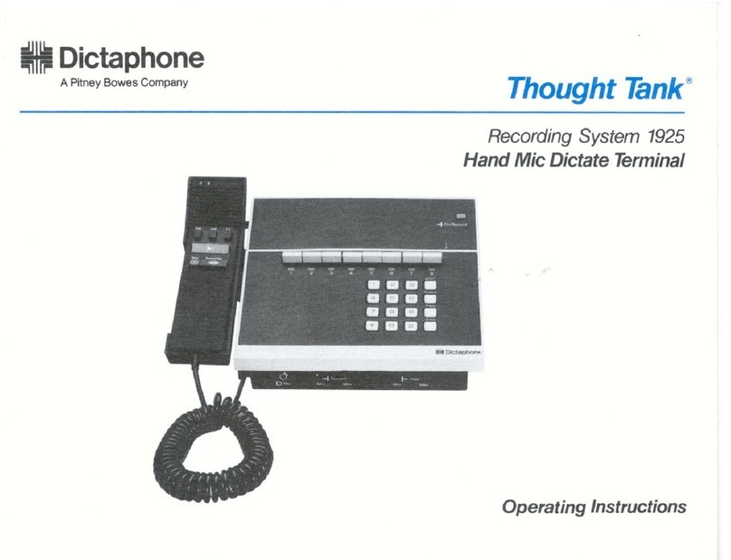 Dictaphone 1925 Thought Tank operating instructions