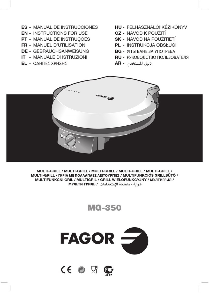 Fagor MG-350 User manual