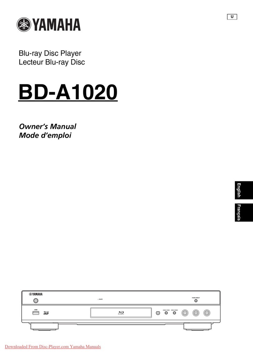 Yamaha BD-A1020 User manual Yamaha BD-A1020 User manual