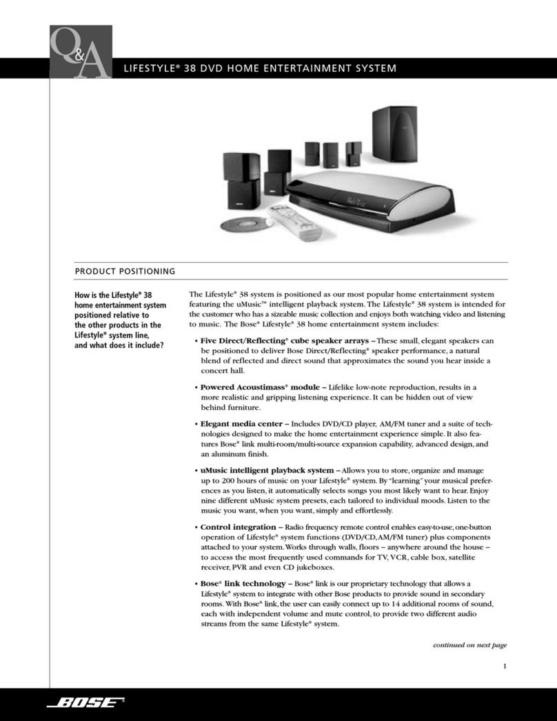 Bose Lifestyle 38 manual
