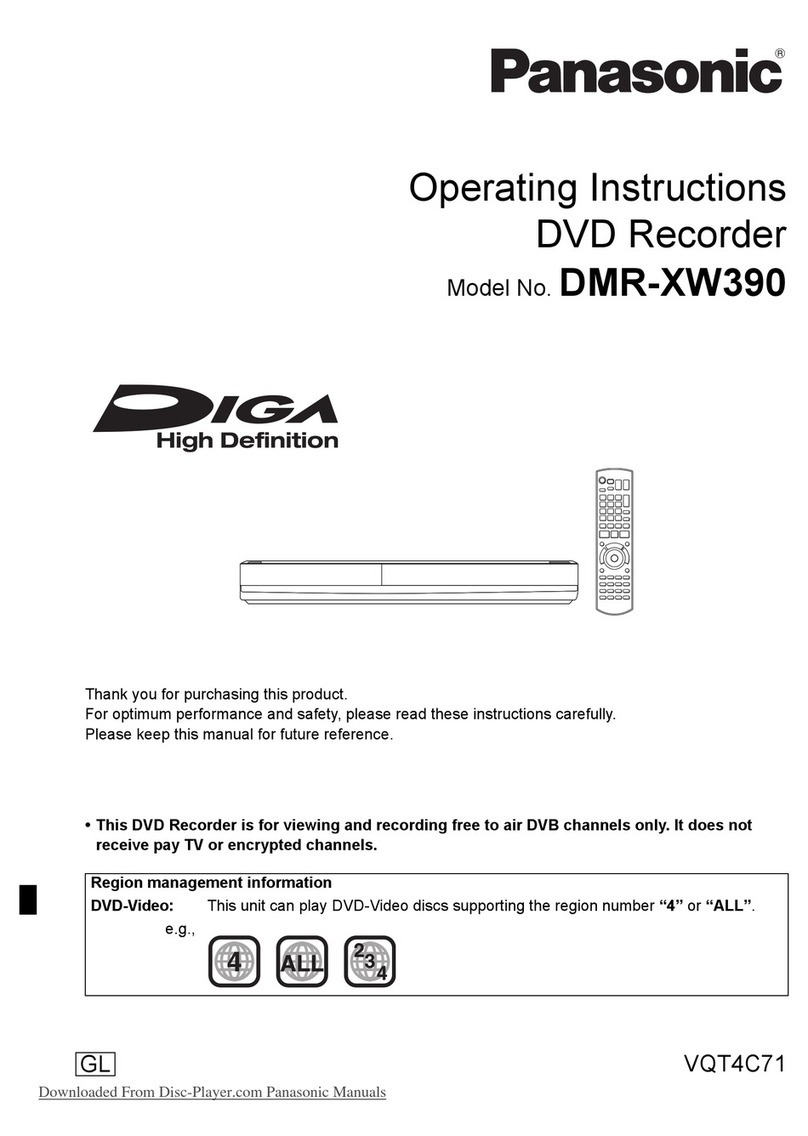 Panasonic Diga DMR-XW390 User manual