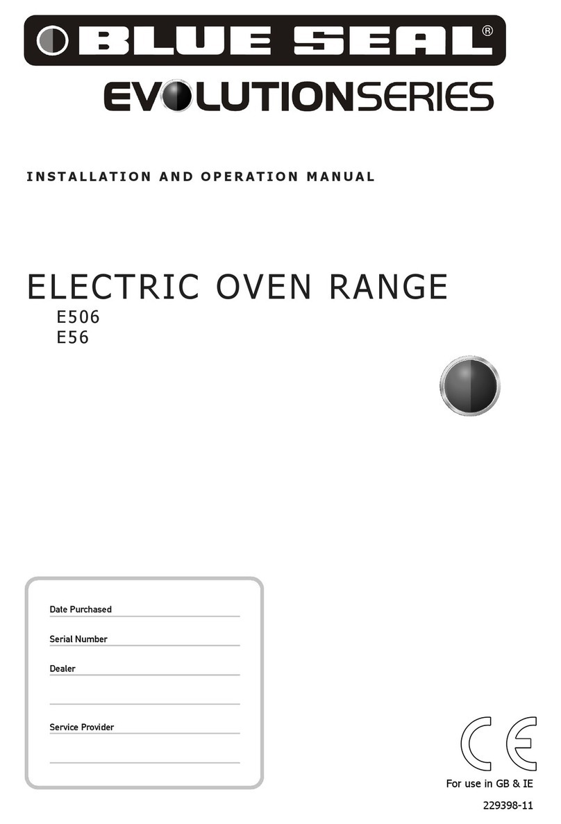 Blue Seal E506 Installation and operation manual