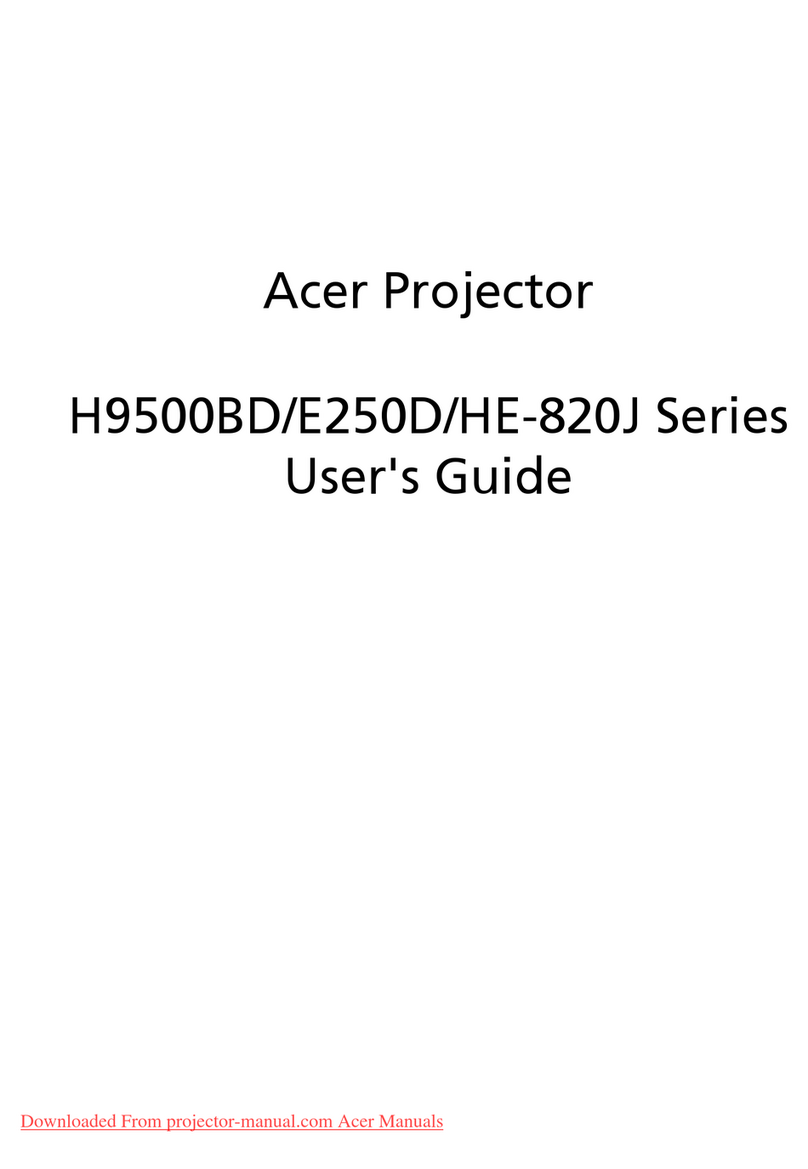 Acer H9500BD Series User manual Acer H9500BD Series User manual