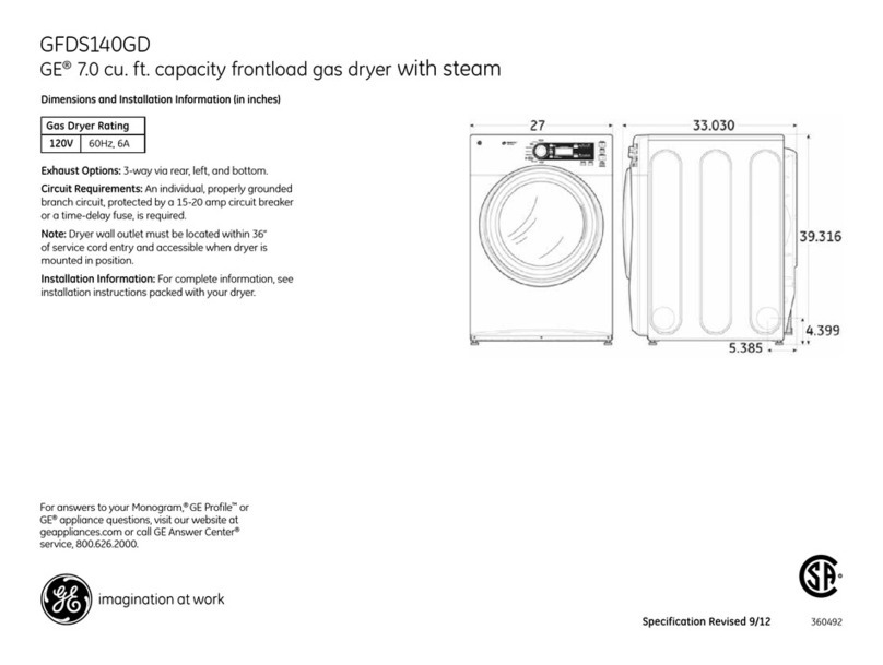GE GFDS140GD Manual