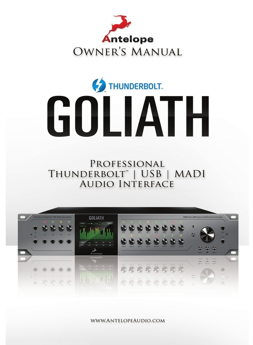 Antelope Goliath owner's manual