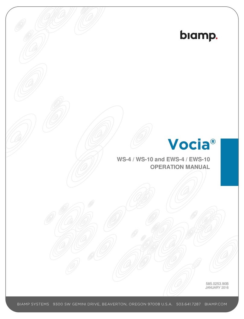 Biamp Vocia WS-4 Operation manual