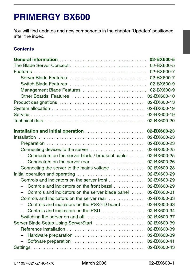Fujitsu PRIMERGY BX600 User manual