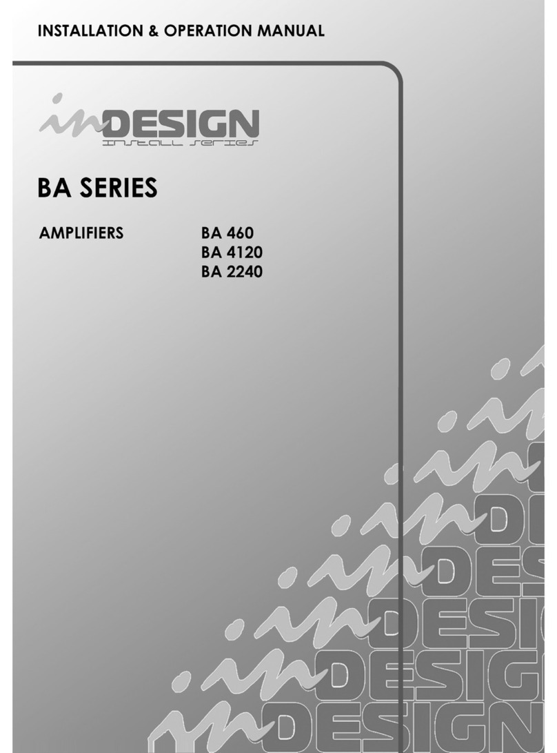 inDESIGN BA 460 Installation & operation manual
