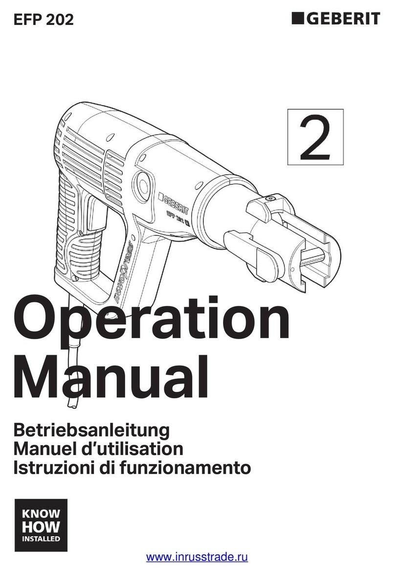 Geberit EFP 202 Operation manual Geberit EFP 202 Operation manual