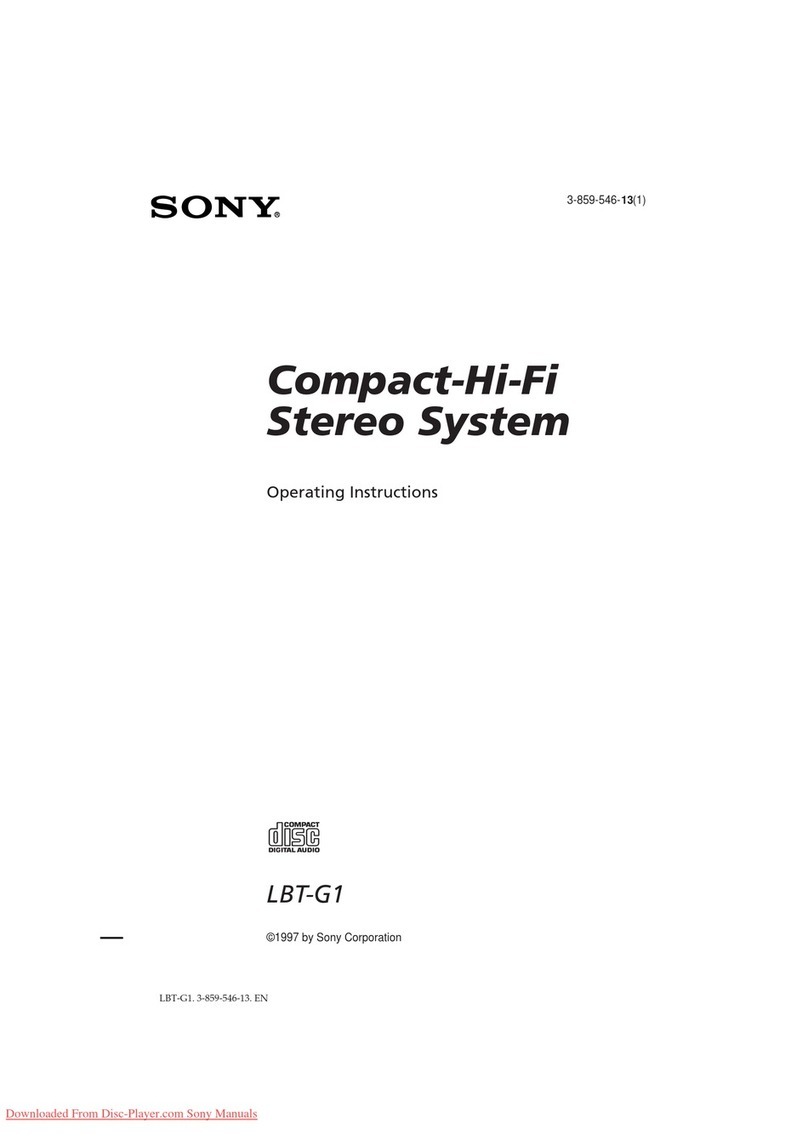 Sony LBT-G1 operating instructions