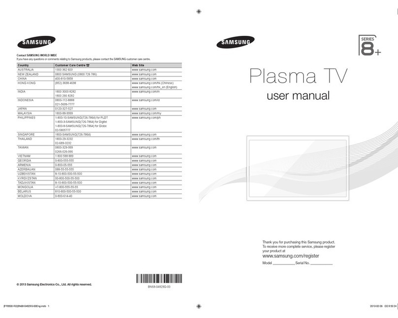 Samsung ps64f8500am User manual Samsung ps64f8500am User manual