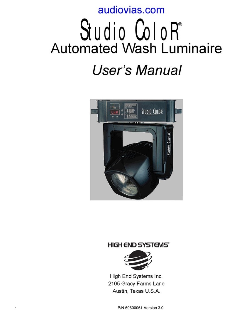 High End Systems studio color User manual