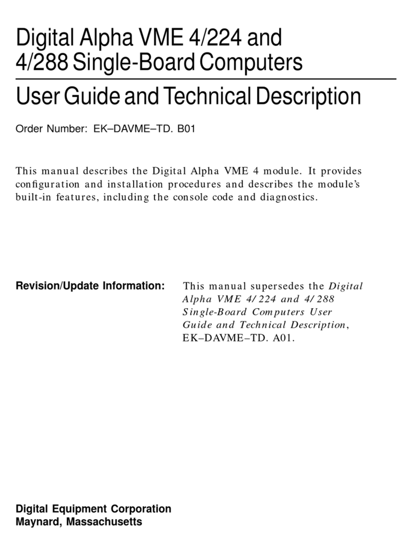 DEC Digital Alpha VME 4/224 User manual
