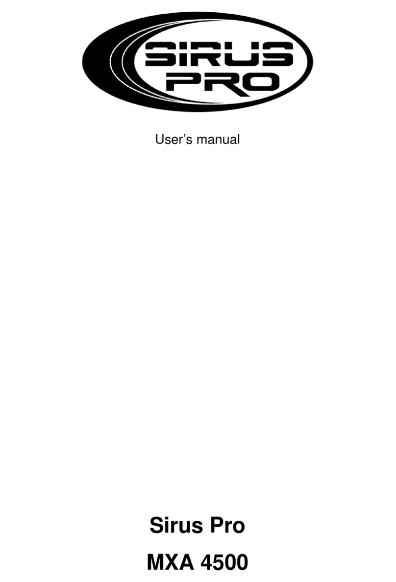 Sirus MXA 4500 user manual