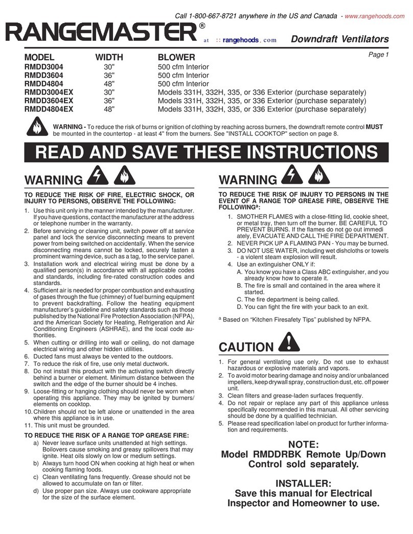 Range Master RMDD3004 user manual