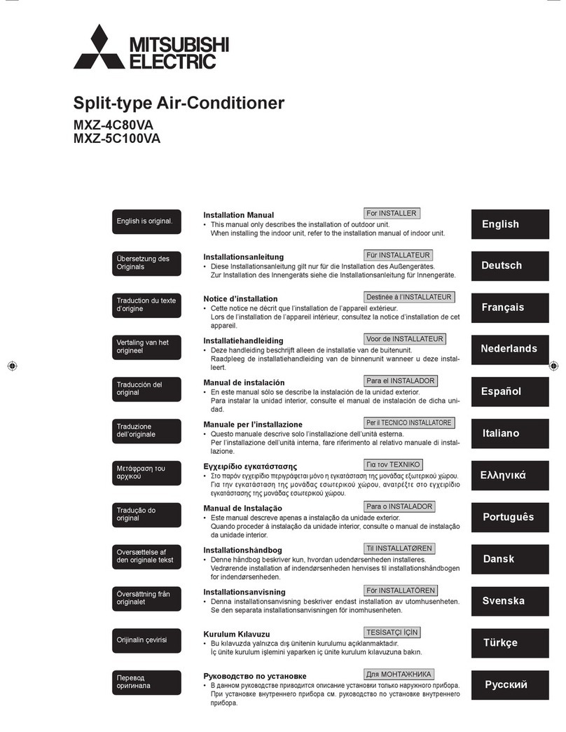 Mitsubishi Electric MXZ-4C80VA User manual