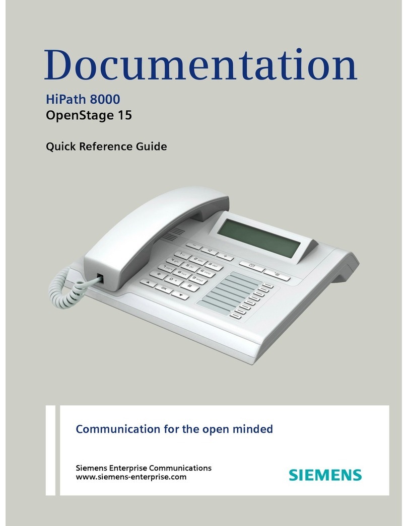 Siemens HiPath 8000 OpenStage 15 User manual