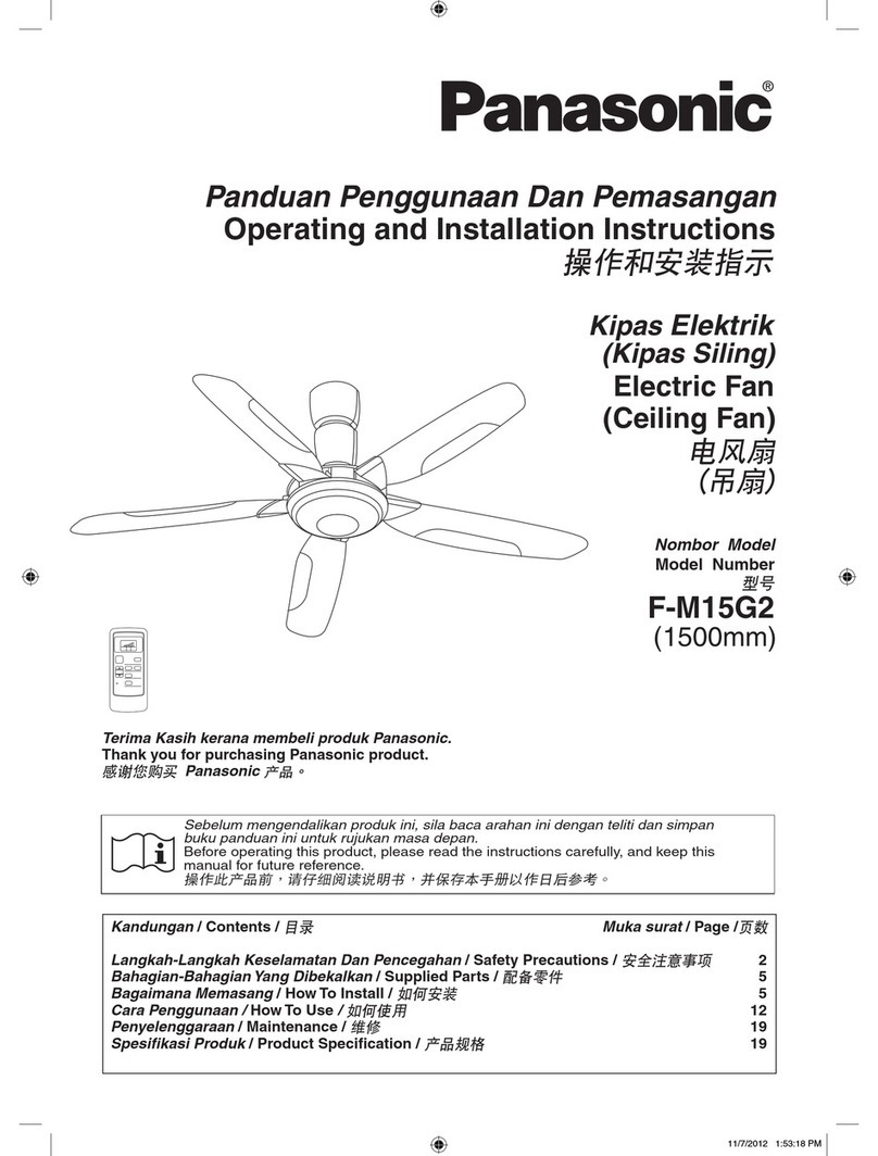 Panasonic F-M15G2 User manual