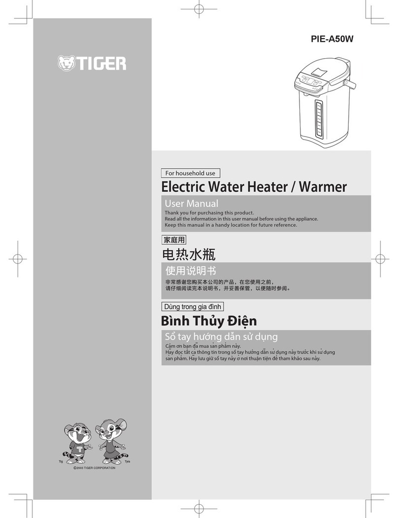 Tiger PIE-A50W User manual