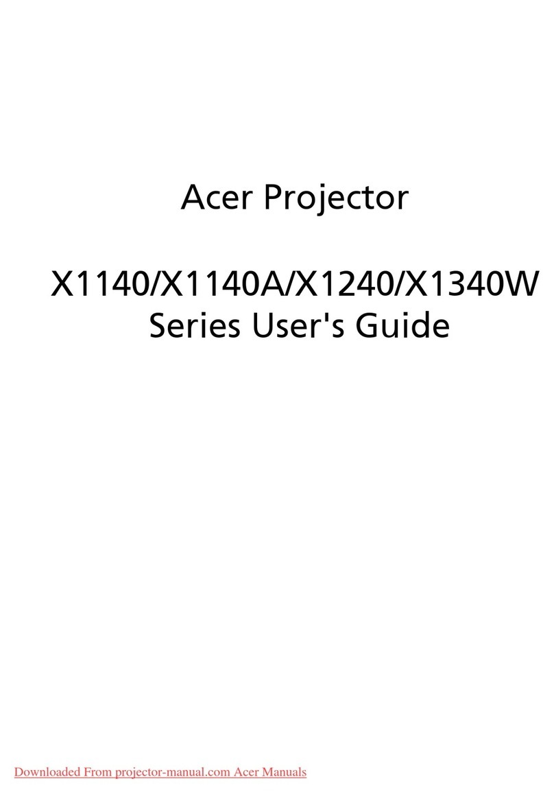 Acer X1140 User manual Acer X1140 User manual