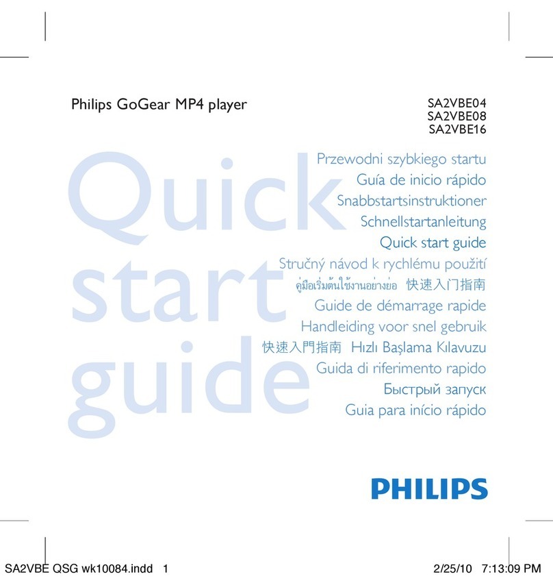 Philips GoGear SA2VBE04 User manual