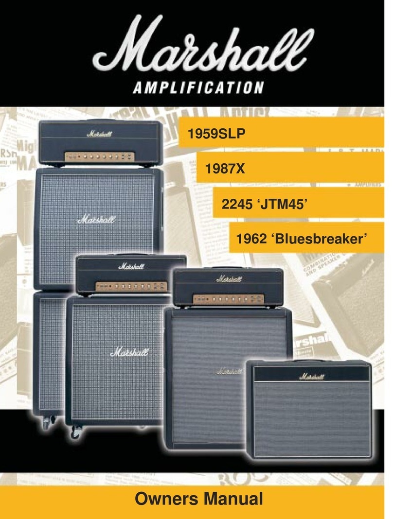 Marshall Amplification 1959SLP User manual