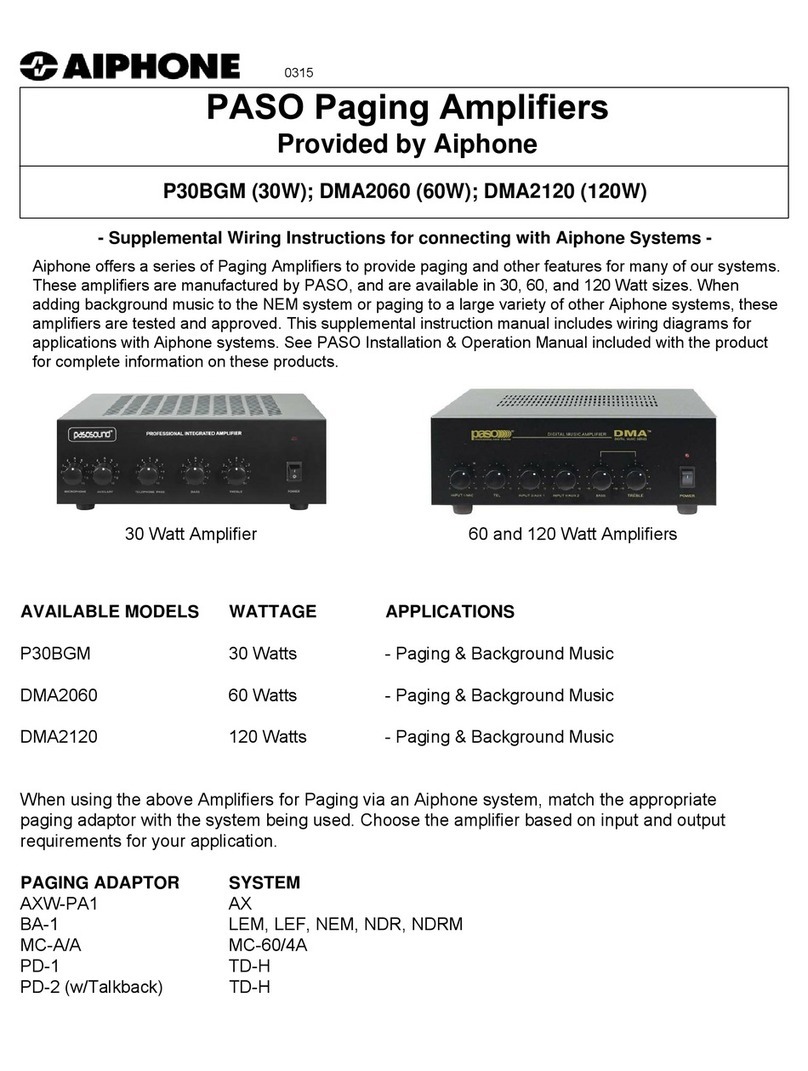Aiphone P30BGM User manual