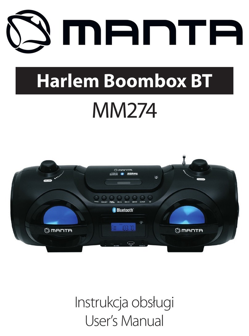 Manta MM274 Harlem Boombox BT User manual