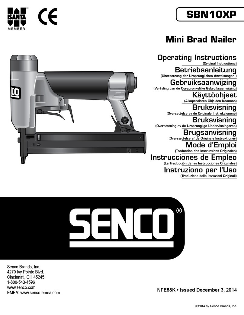 Senco SBN10XP operating instructions