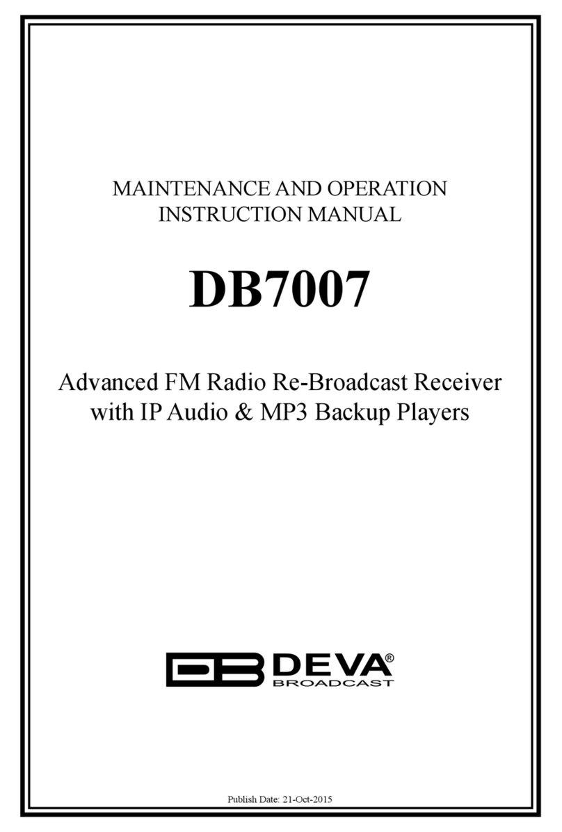 DEVA Broadcast DB7007 User manual