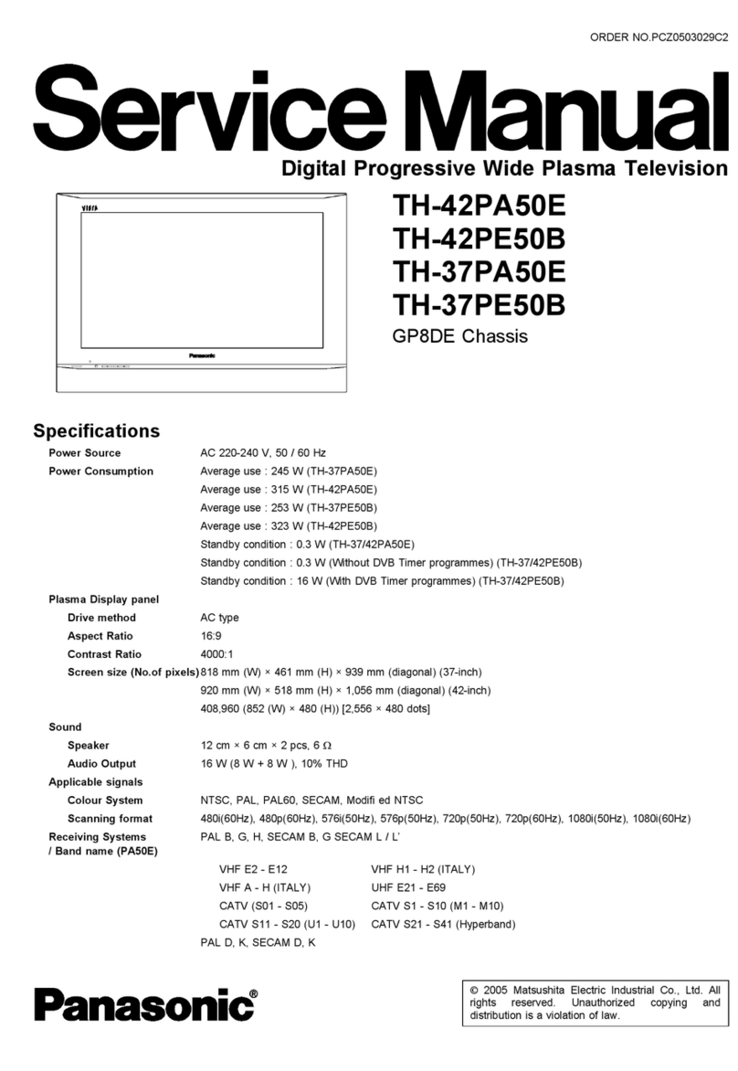 Panasonic TH-42PA50E Service manual