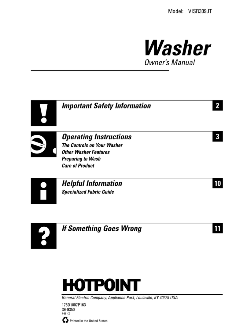 Hotpoint VISR309JT owner's manual