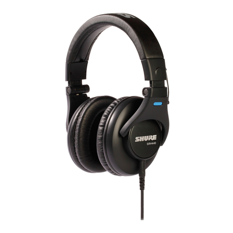 Shure SRH440 User manual