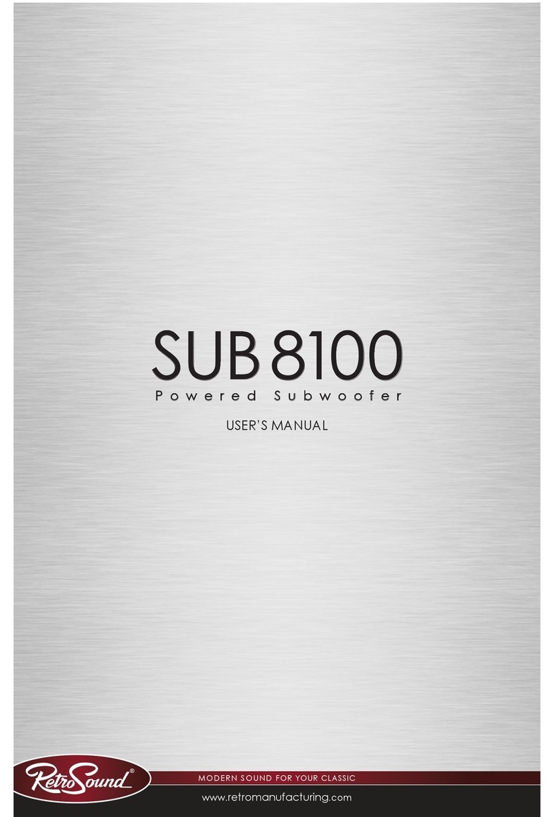 RetroSound SUB-8100 user manual