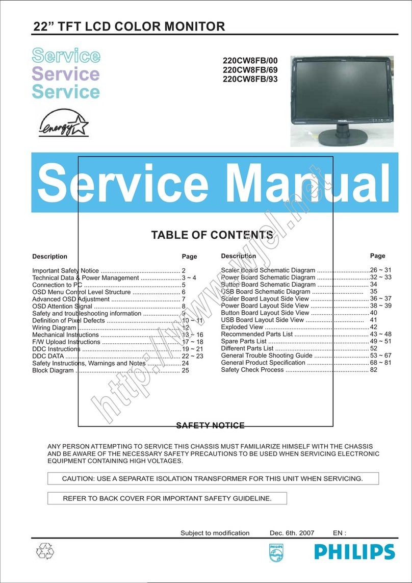Philips 220CW8FB/00 User manual