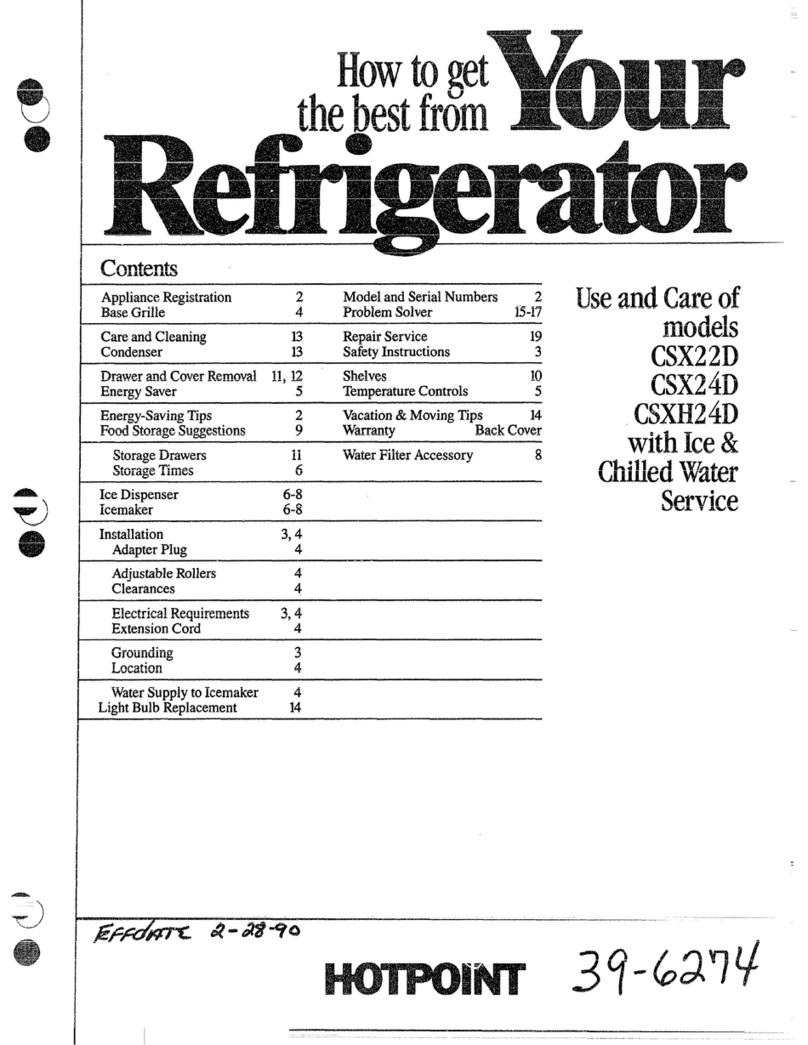 GE HotPoint CSX22D Installation instructions