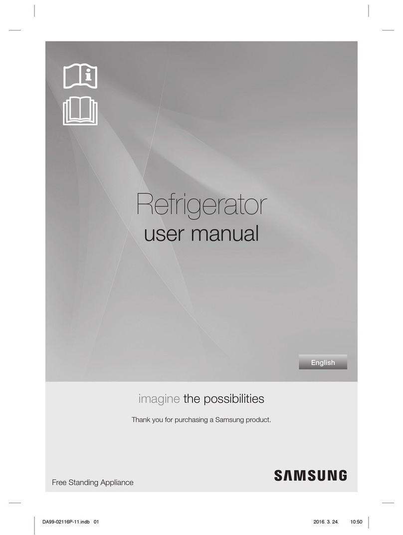 Samsung RL55VQBRS Premium 2m Fridge Freezer User manual Samsung RL55VQBRS Premium 2m Fridge Freezer User manual