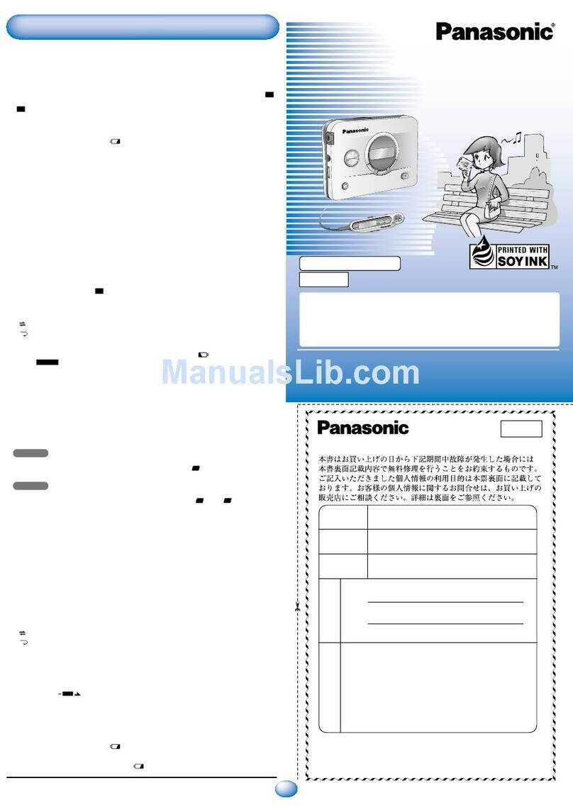 Panasonic RQ-SX93F operating instructions