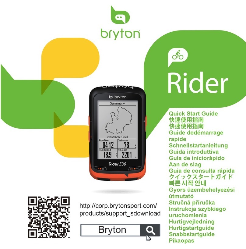 Bryton Rider quick start guide