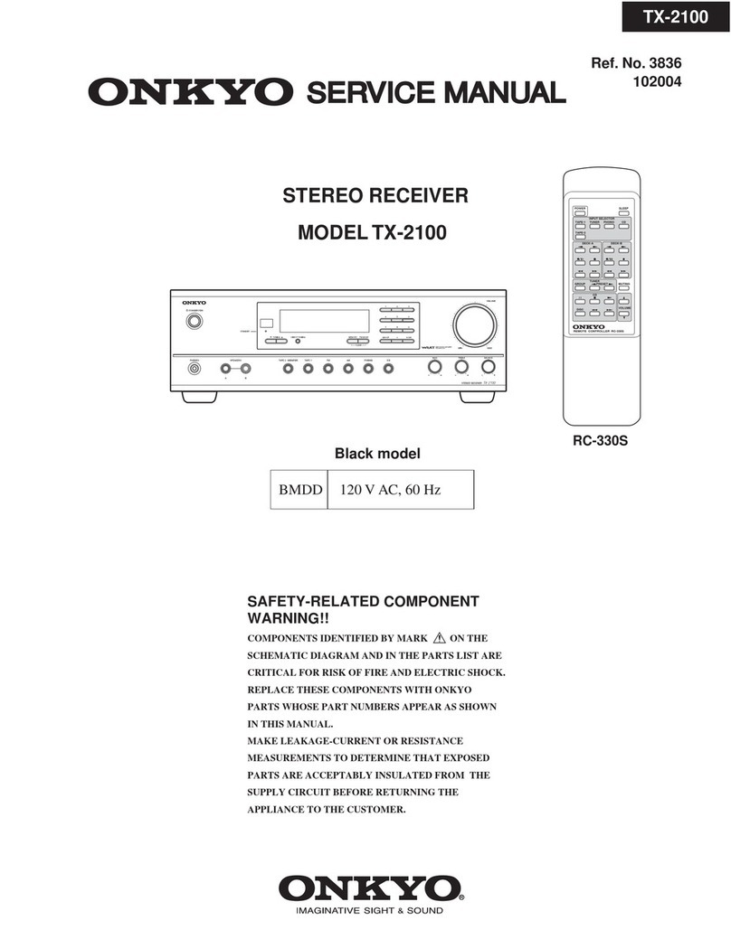 Onkyo TX-2100 User manual Onkyo TX-2100 User manual